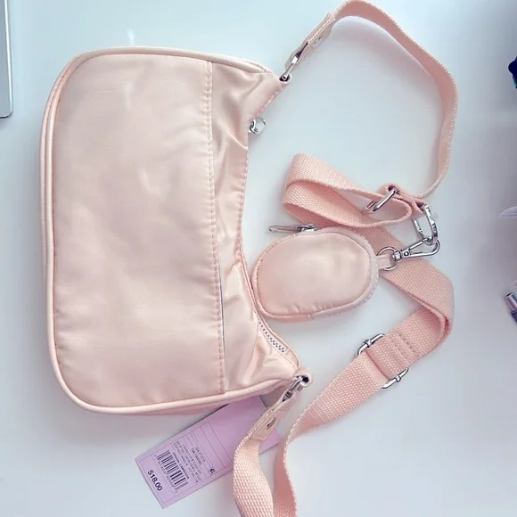 Wild Fable Tan & Light Pink Small Crossbody Bag with Pouch - Chic & Lightweight - Picture 2 of 6